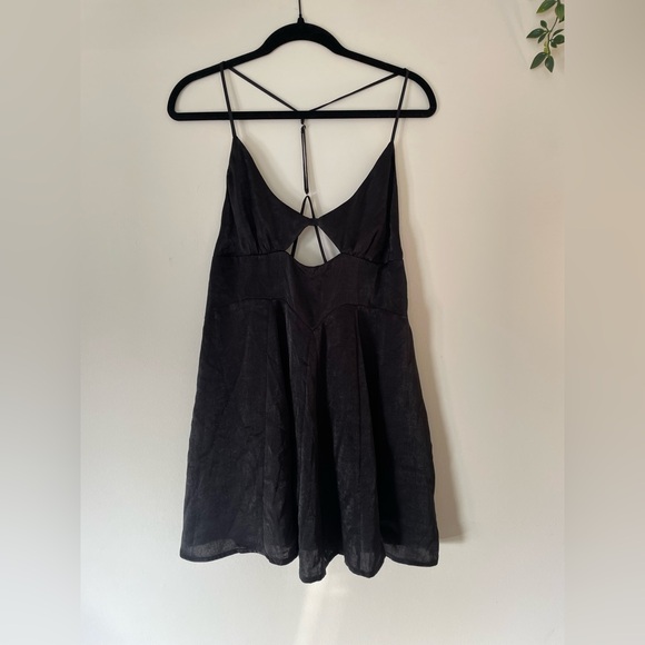 x Intimately Free People Good Catch Mini Slip in Black - Picture 2 of 3